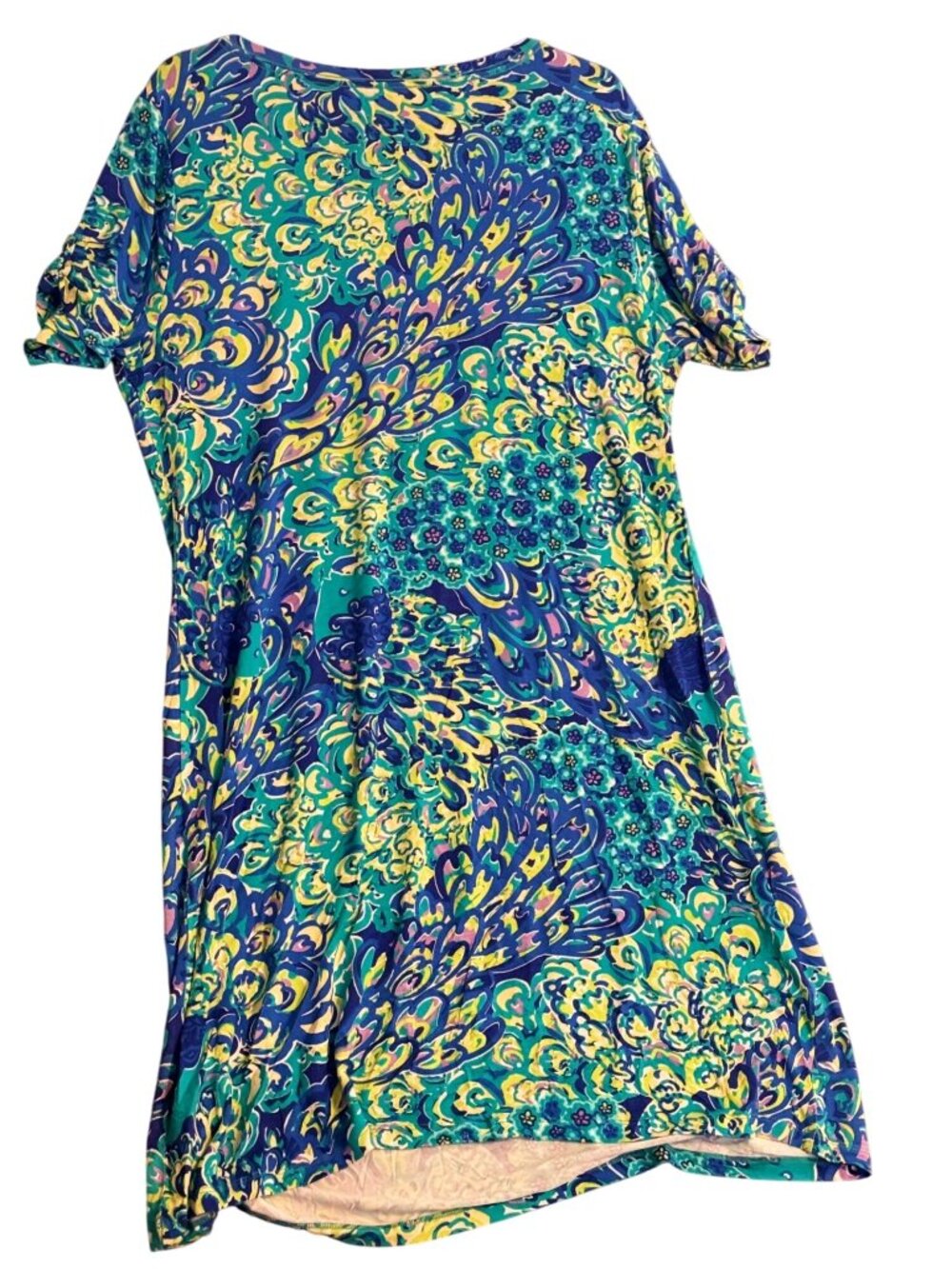 Philosophy Republic Aqua Peacock Print Dress XL - Picture 4 of 6